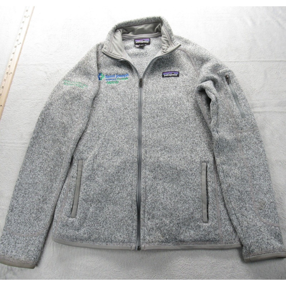 Patagonia Jacket Women Small Gray Better Sweater Raglan Sleeve Logo Full Zip